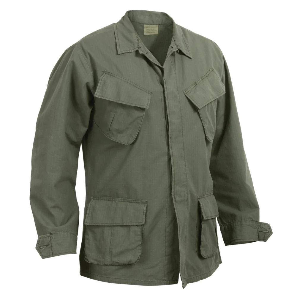Rothco Vintage Vietnam Fatigue Shirt Rip-Stop (Olive Drab)