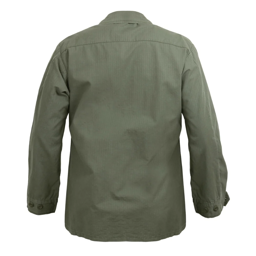 Rothco Vintage Vietnam Fatigue Shirt Rip-Stop (Olive Drab) - Image 2