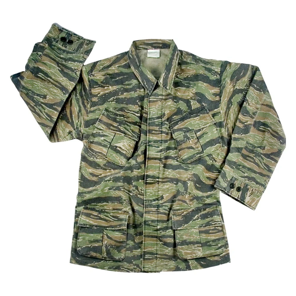 Rothco Vintage Vietnam Fatigue Shirt Rip-Stop (Tiger Stripe Camo)