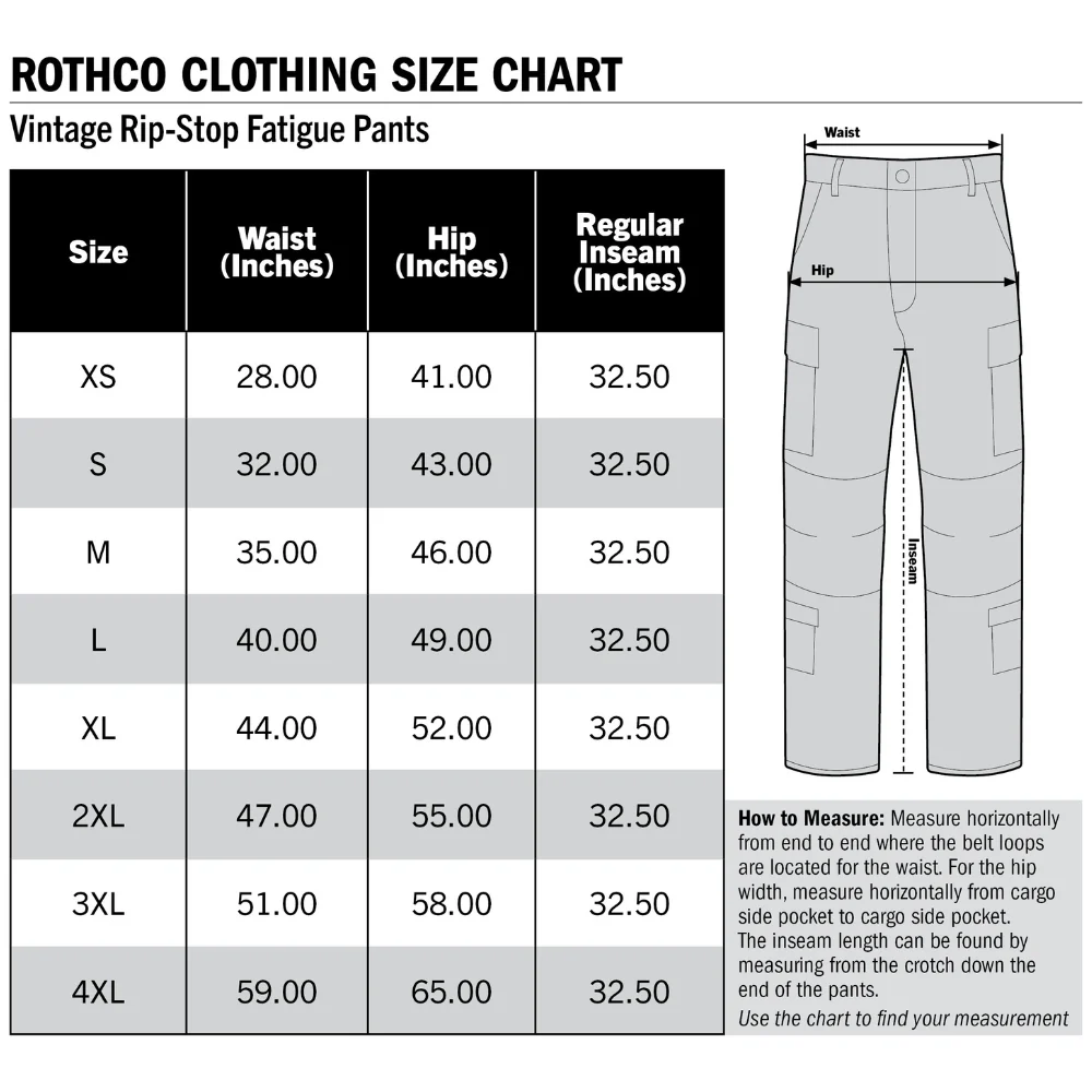 Rothco Vintage Vietnam Rip-Stop Fatigue Pants (Woodland Camo) - Image 5