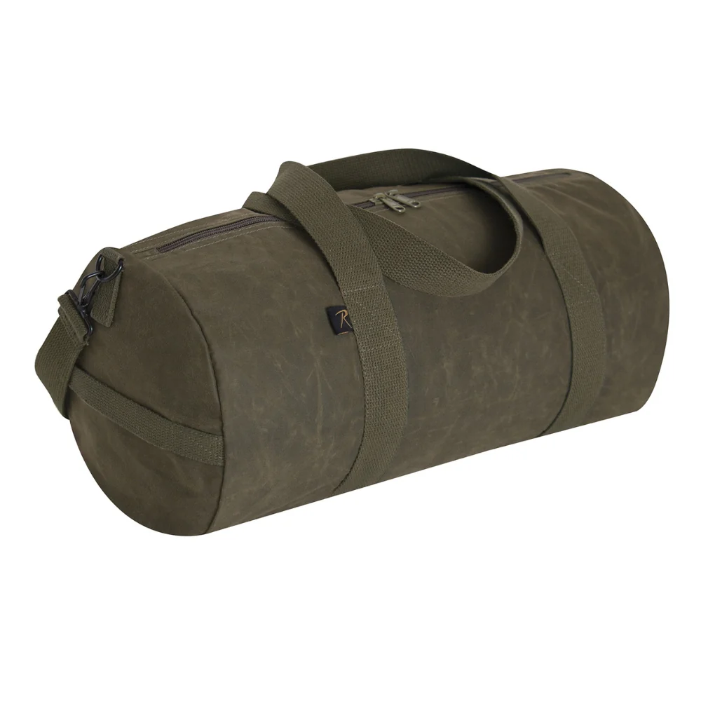 Rothco Waxed Canvas Shoulder Duffle Bag - 19 Inch - Image 5