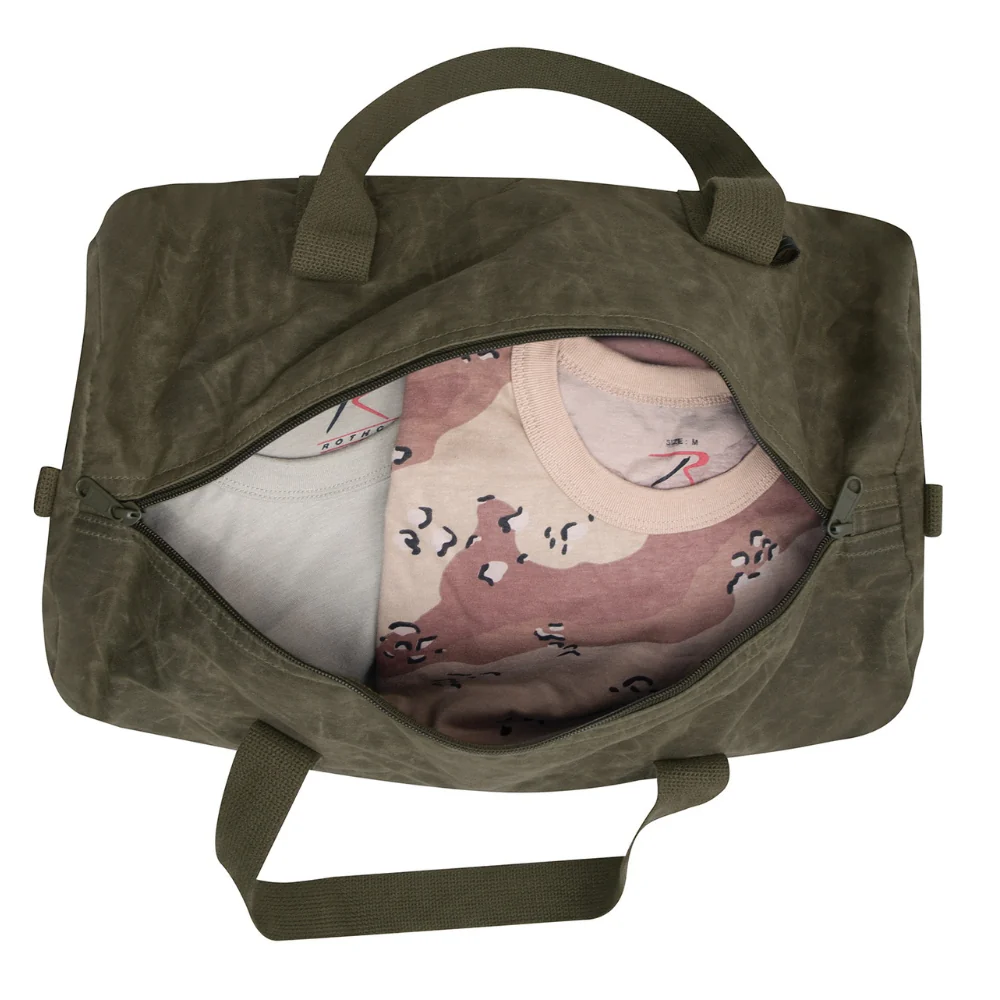 Rothco Waxed Canvas Shoulder Duffle Bag - 19 Inch - Image 7