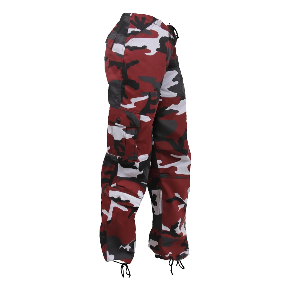 Rothco Womens Paratrooper Colored Camo Fatigues (Red Camo)