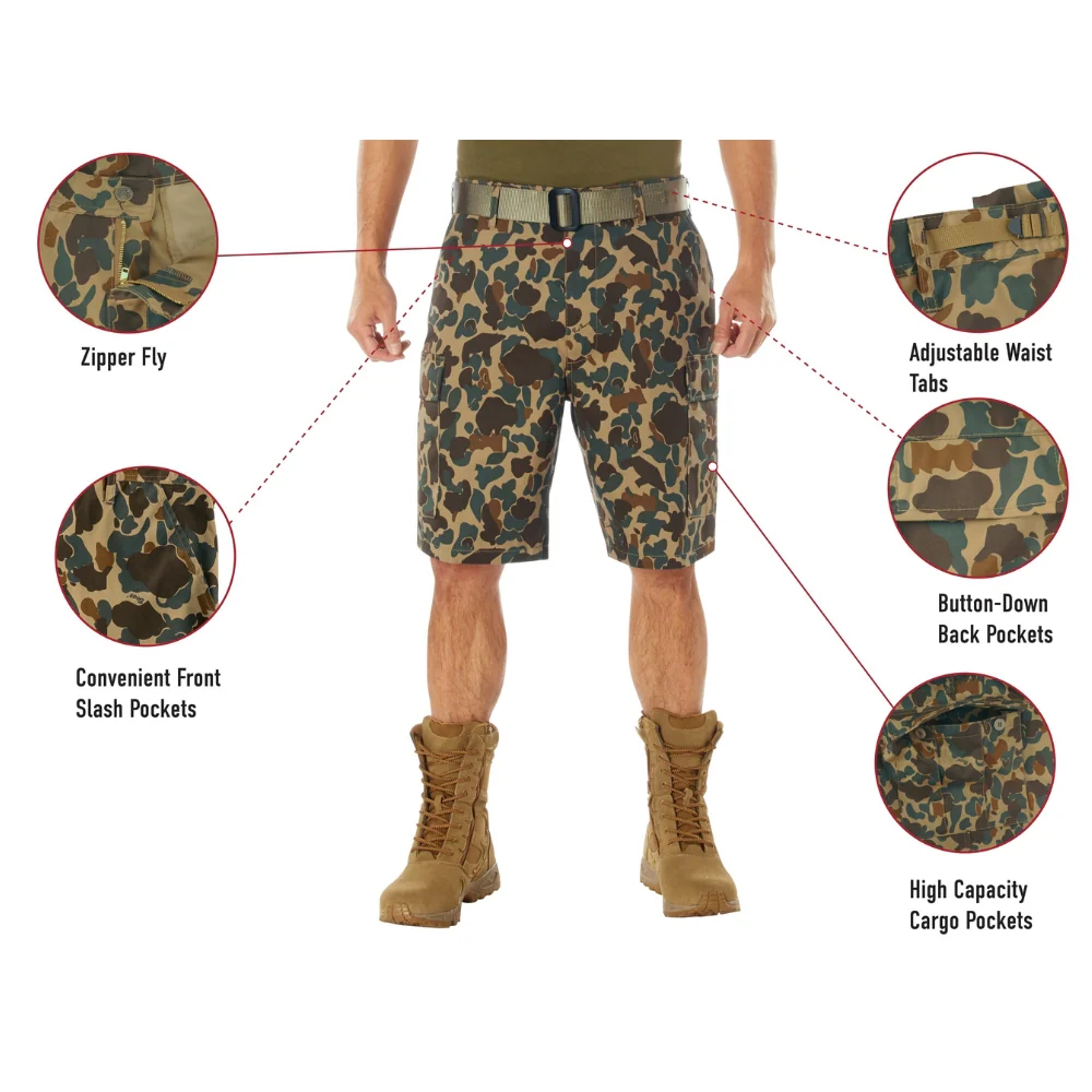 Rothco X Bear Archery Fred Bear Camo BDU Cargo Shorts - Image 6