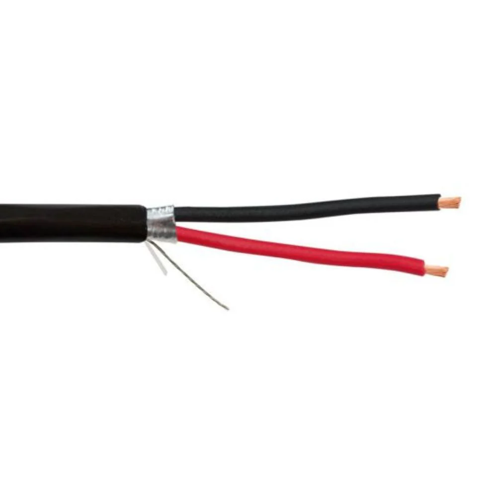 SCP 2C/18AWG Shielded Direct Burial Multi-Purpose Cable LLDPE-Black (1000' Spool) | SCP-18/2SHDB