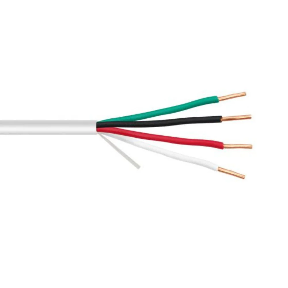 SCP 4C/22 AWG Solid Copper Security Alarm Cable PVC-White (1000' Box) | SCP-22/4SOL-WT