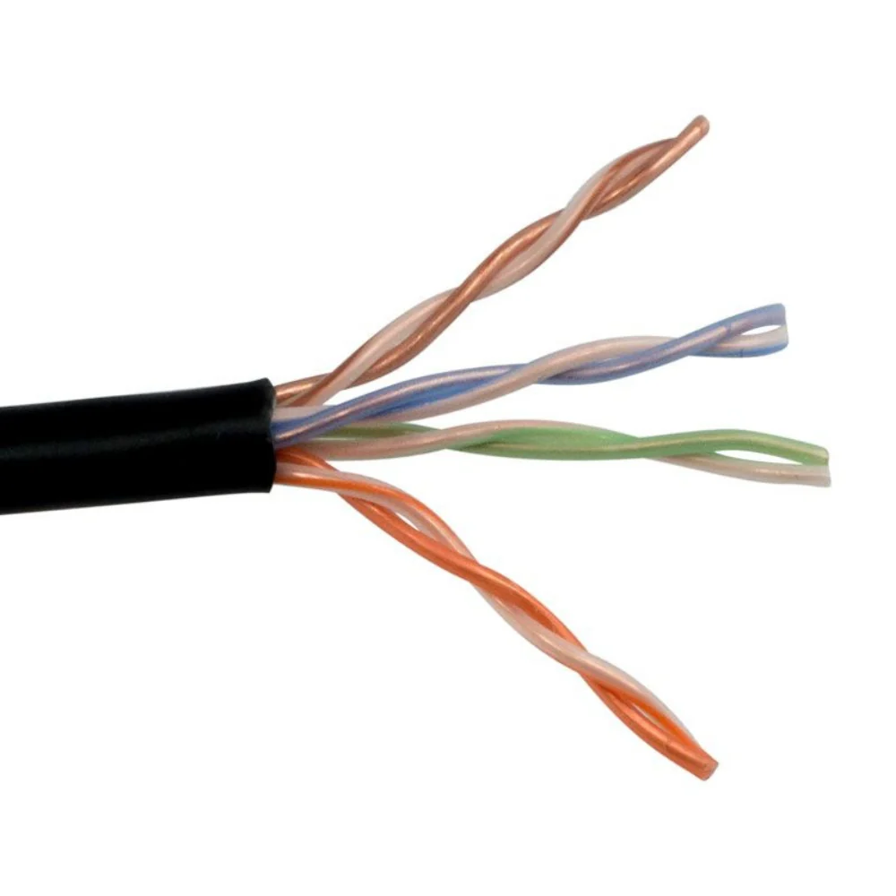 SCP CAT5E Unshielded Cable Plenum - Black (1000' Box) | SCP-CAT5E-P-BK