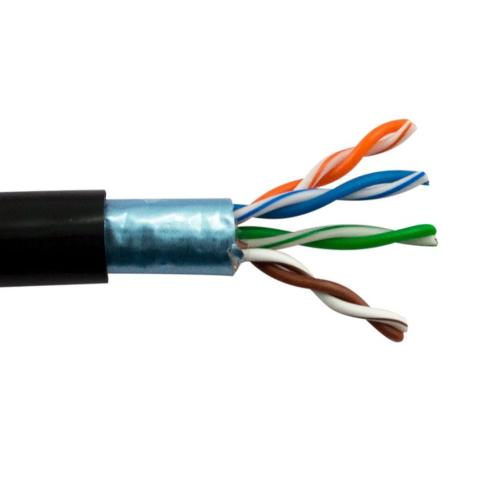SCP CAT5E Shielded Cable PVC - Black (1000' Box) | SCP-CAT5E-SH-BK