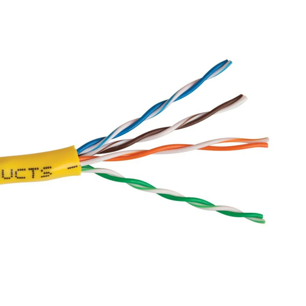 SCP CAT5E Unshielded Cable PVC - Yellow (1000' Box) | SCP-CAT5E-YL