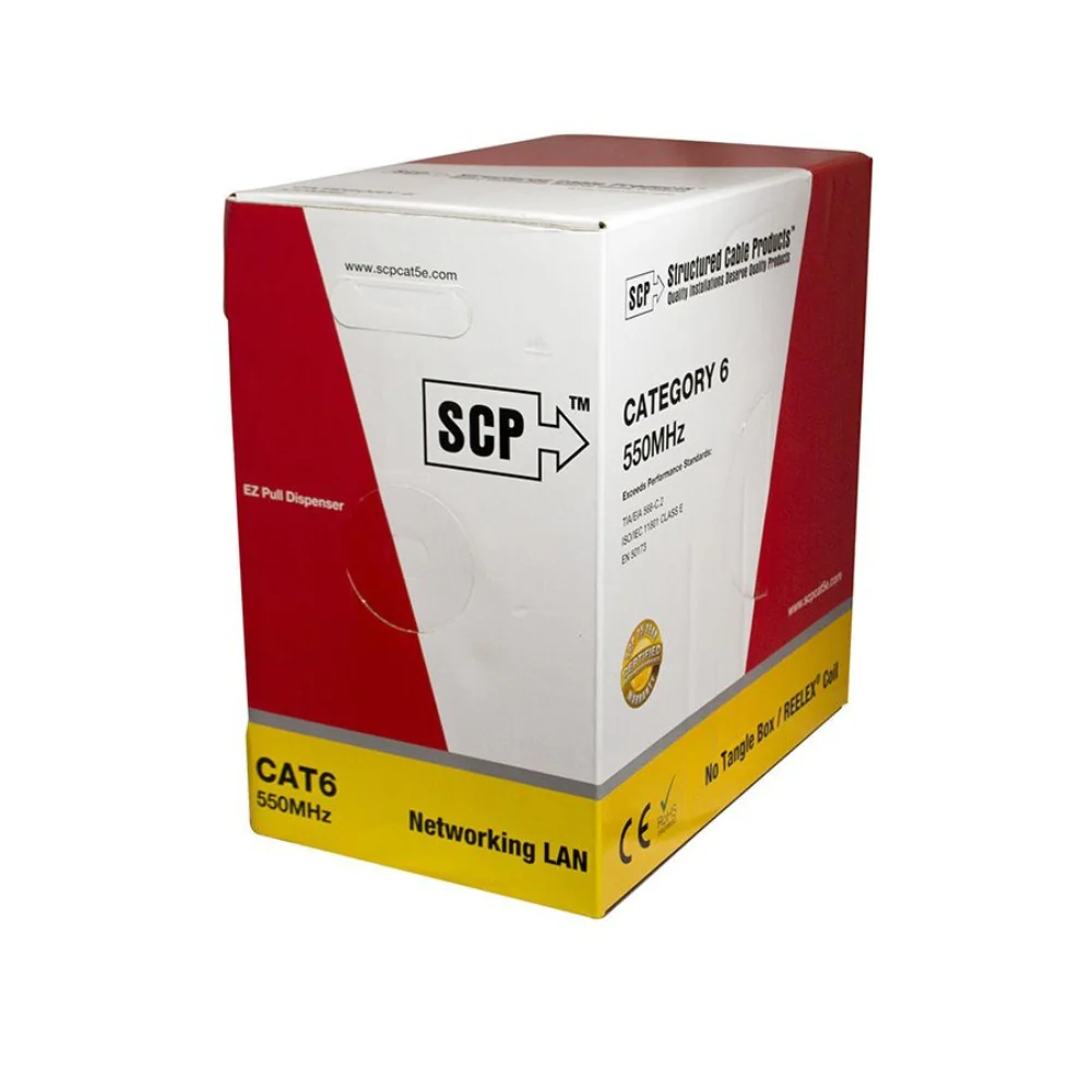 SCP CAT6 Unshielded Cable PVC - Black (1000' Box) | SCP-CAT6-BK - Image 2
