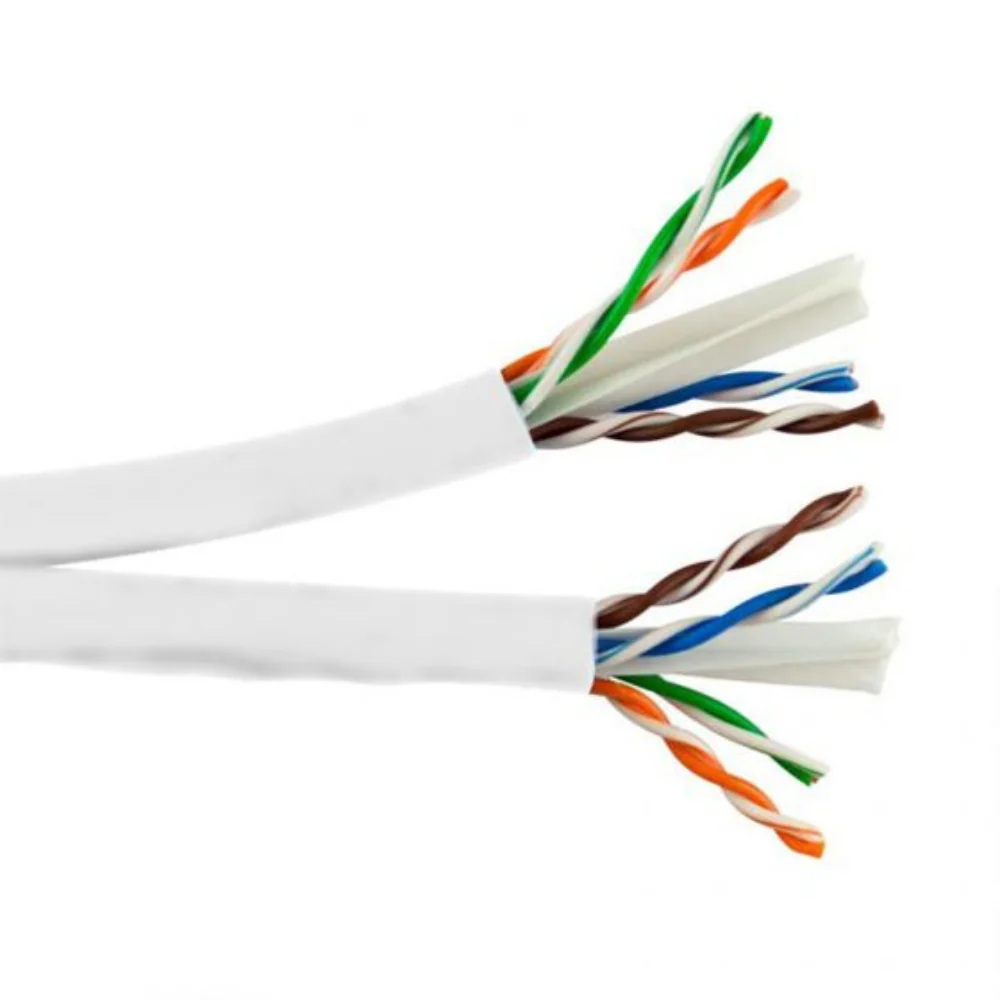SCP CAT6 Unshielded Siamese Bonded 2x Enhanced Cable PVC - White (1000' Spool) | SCP-CAT6-S-WT