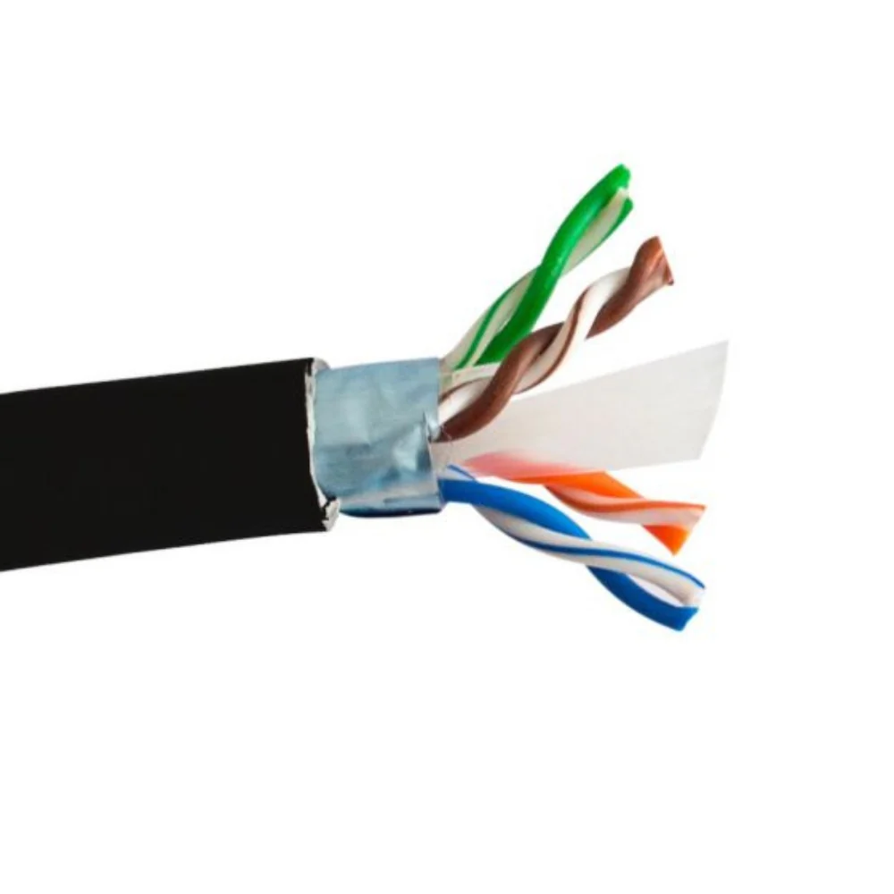SCP CAT6 Shielded F/UTP Enhanced Cable PVC - Black (1000' Spool) | SCP-CAT6SH-BK