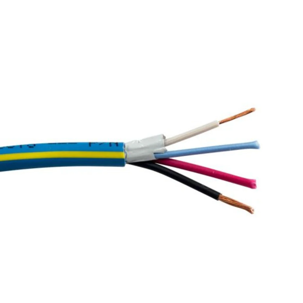 SCP Crest-1 Control Cable Plenum - Teal w/ Yellow Stripe (1000' Spool) | SCP-CREST-1-P