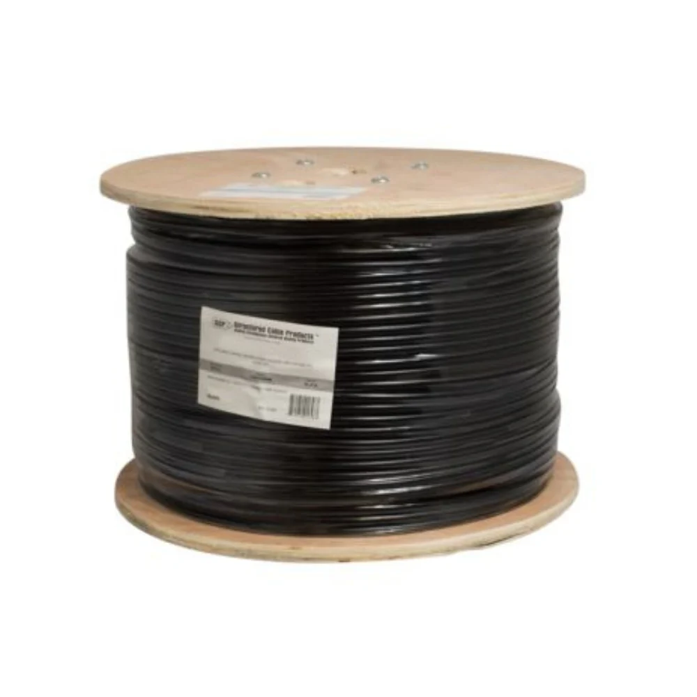 SCP 2C/24AWG DMX Lighting Control Cable PVC - Black (1000' Spool) | SCP-DX24/2-BK