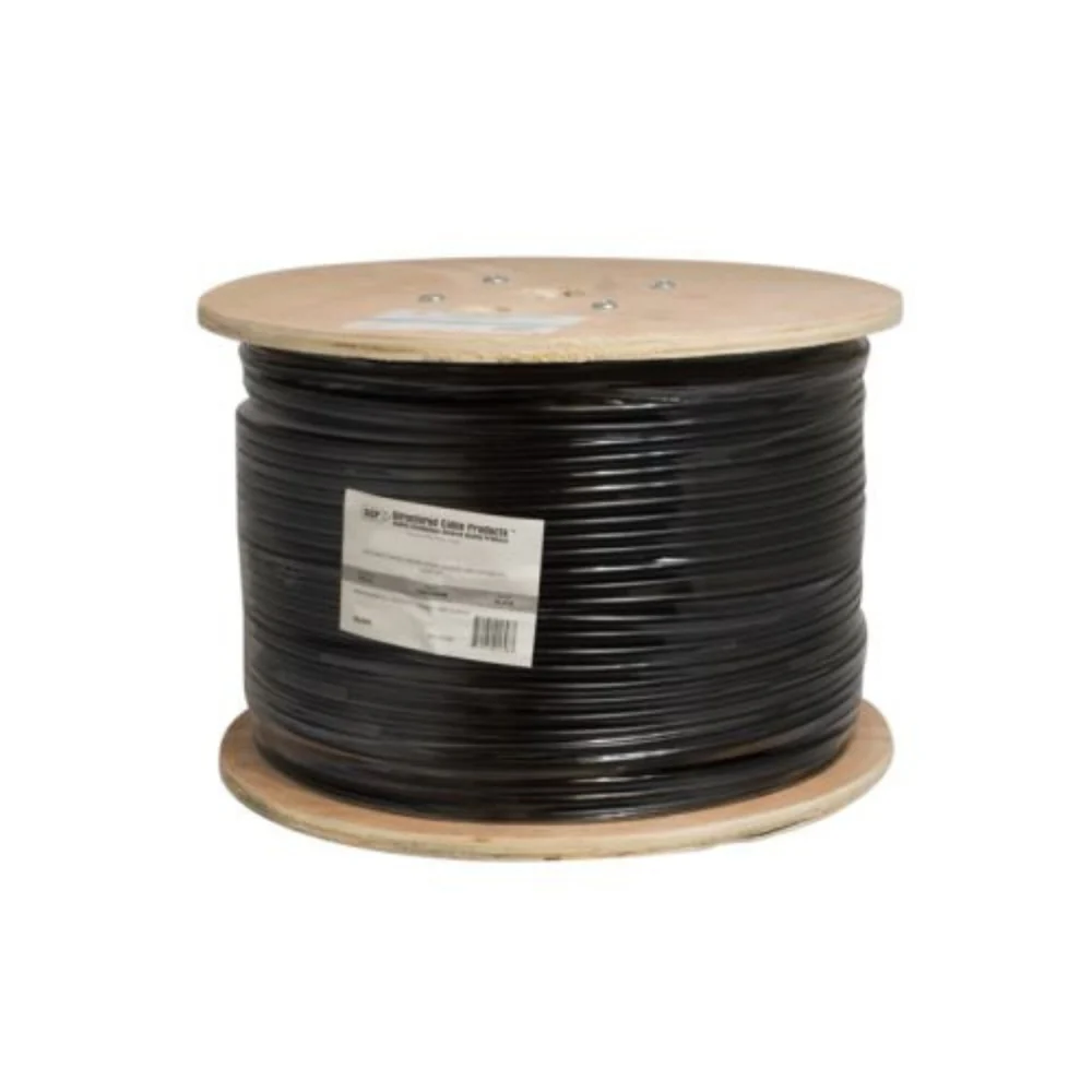 SCP 4C/24AWG DMX Lighting Control Cable PVC - Black (1000' Spool) | SCP-DX24/4-BK