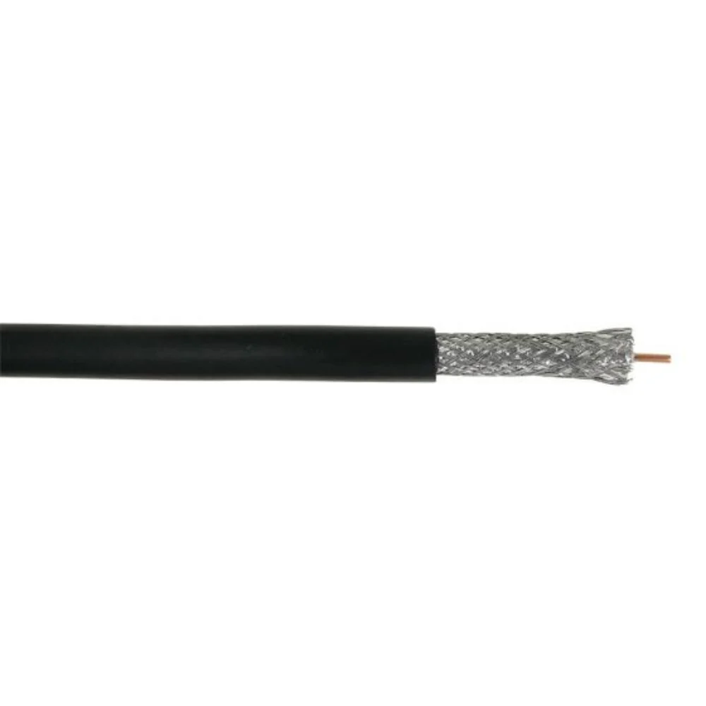 SCP RG11/U Coaxial Cable FR-PVC - Black (1000' Spool) | SCP-RG11/U