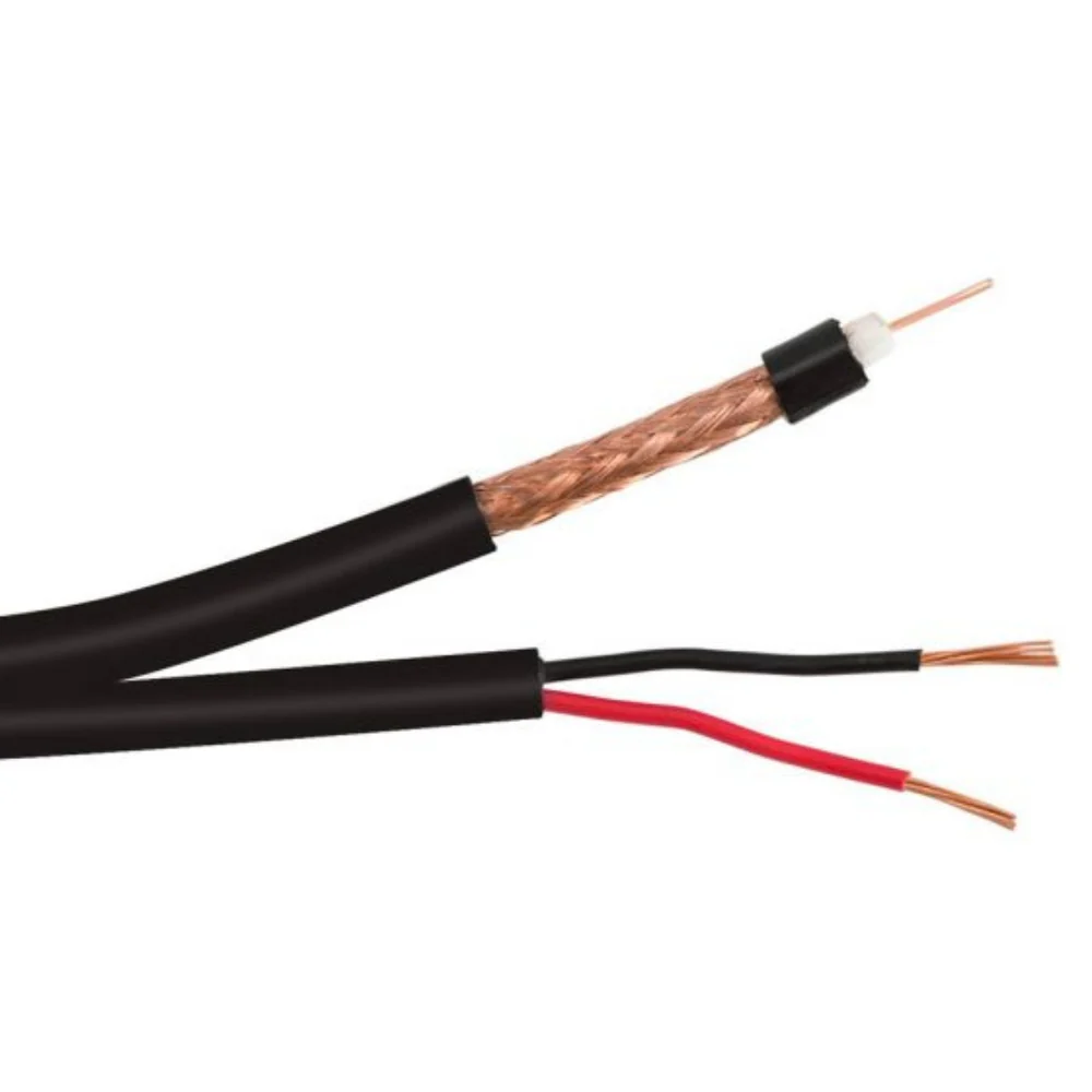 SCP RG59/U CCA Braid Siamese Coaxial Cable FR-PVC-Black (500' Reel in Box) | SCP-RG59/U-S-CCA-BK-5-RIB