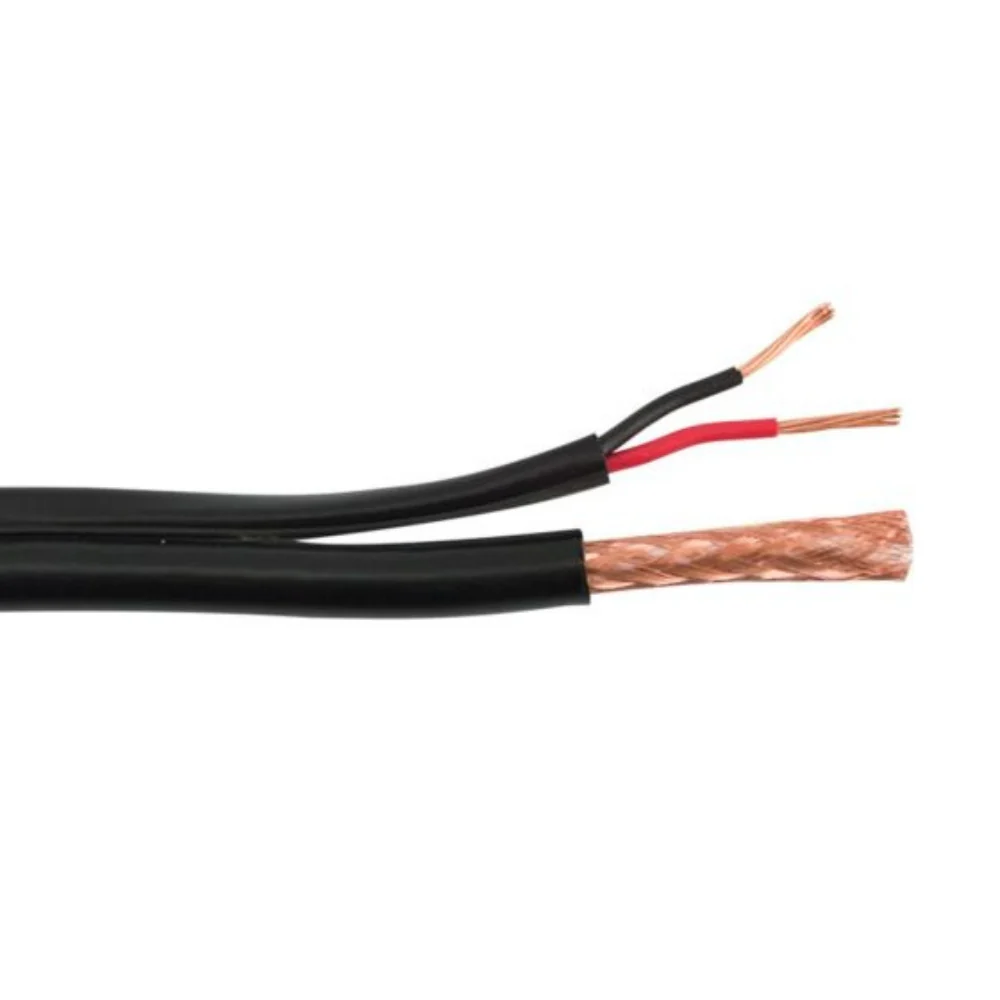 SCP RG59/U CCA Braid Siamese Direct Burial Coaxial Cable PE-Black (1000' Spool) | SCP-RG59/U-S-DB