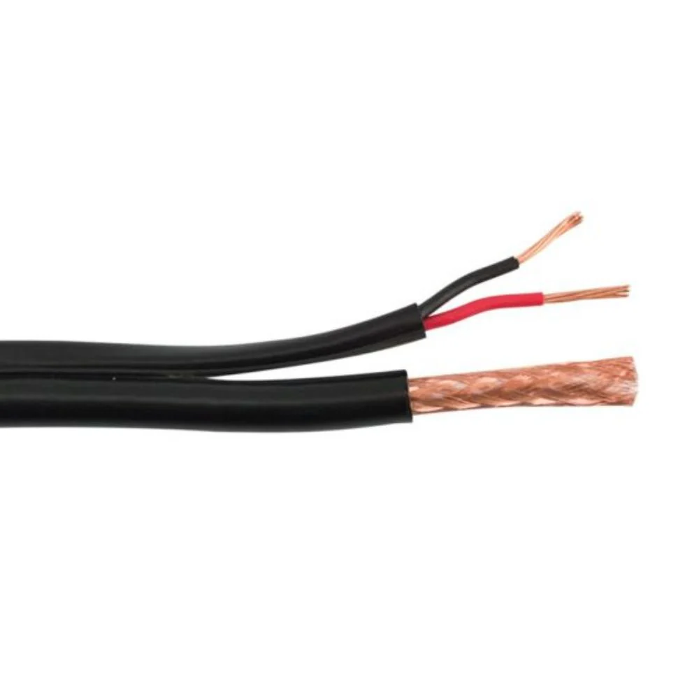 SCP RG59/U Siamese Coaxial Cable FR-PVC - Black (500' Spool) | SCP-RG59/U95-S-BK-5