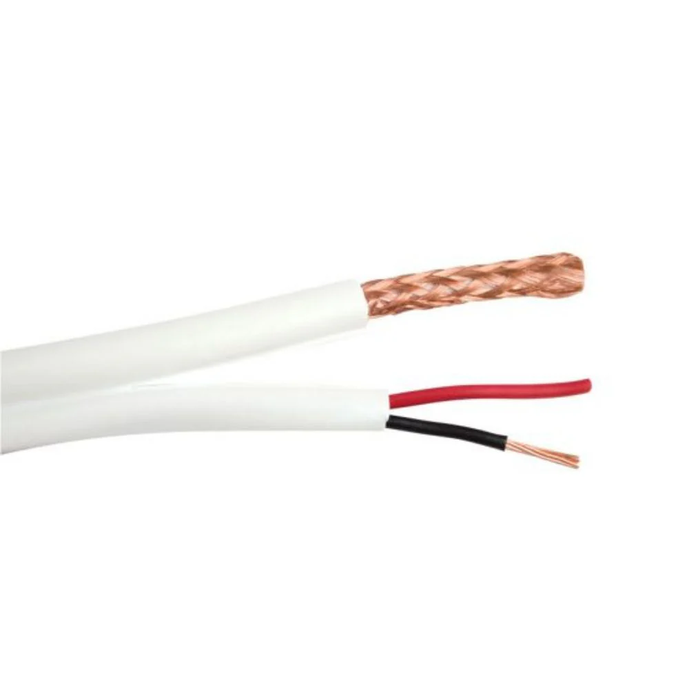 SCP RG59/U Siamese Coaxial Cable FR-PVC - White (500' Spool) | SCP-RG59/U95-S-WT-5
