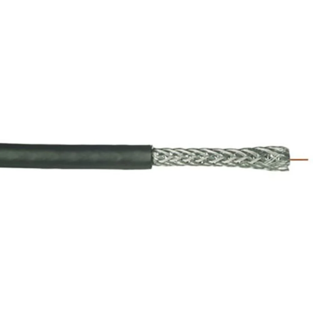 SCP RG6/U Dual Shield Coaxial BC Cable FR-PVC - Black (1000' Box) | SCP-RG6/U-BC-BK