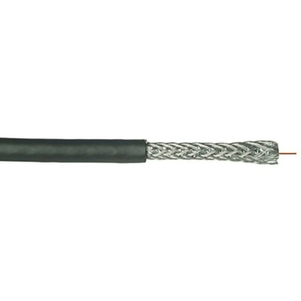 SCP RG6/U Dual Shield Coaxial CCS Cable FR-PVC - Black (1000' Box) | SCP-RG6/U-CCS-BK-ETL
