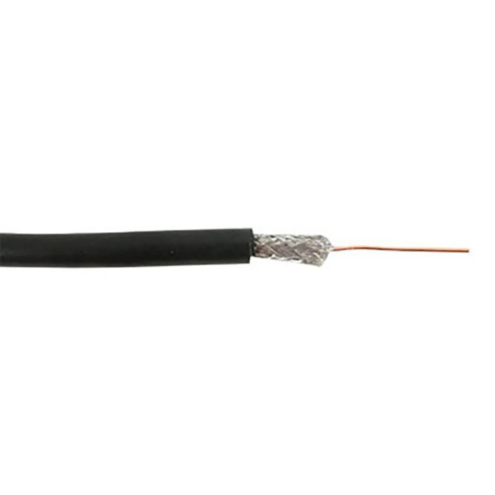 SCP RG6/U Dual Shield Coaxial CCS Cable FR-PVC - Black (1000' Spool) | SCP-RG6/U-CCS-BK-SPL