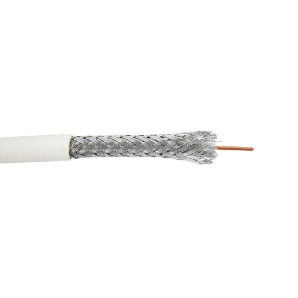 SCP RG6/U Dual Shield Coaxial CCS Cable Plenum - White (1000' Spool) | SCP-RG6/U-P