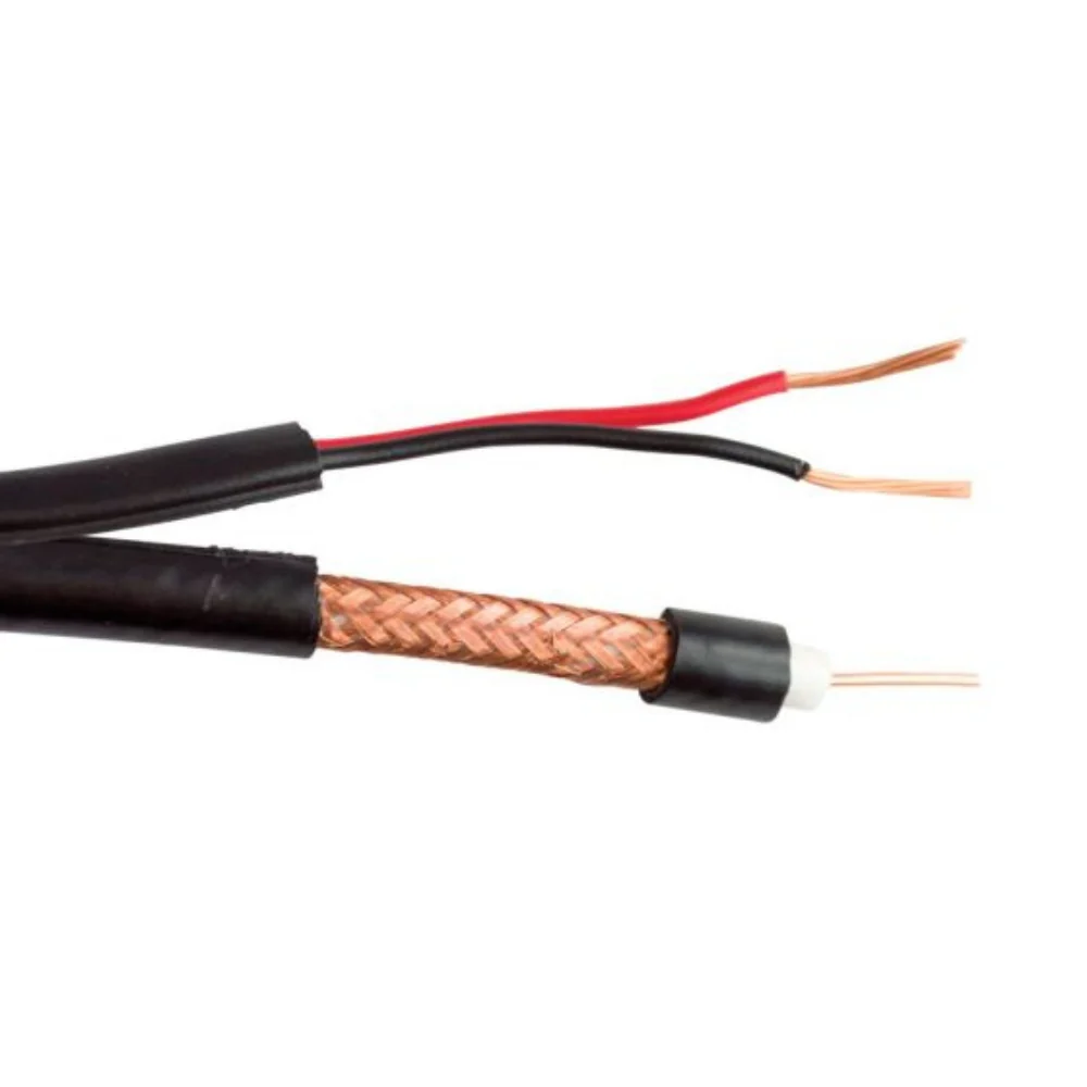 SCP RG6/U 95% Coaxial Siamese Cable FR-PVC - Black (1000' Spool) | SCP-RG6/U95-S-BK