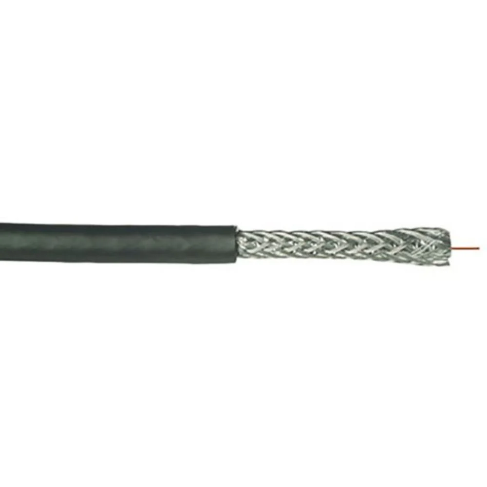SCP RG6/U Quad Shield Coaxial BC Cable FR-PVC - Black (500' Box) | SCP-RG6/UQ-BC-BK-5