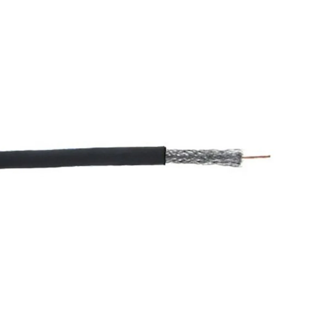 SCP RG6/U Quad Shield Coaxial UL CM Solid CCS PVC - Black (1000' Box) | SCP-RG6/UQ-CCS-BK