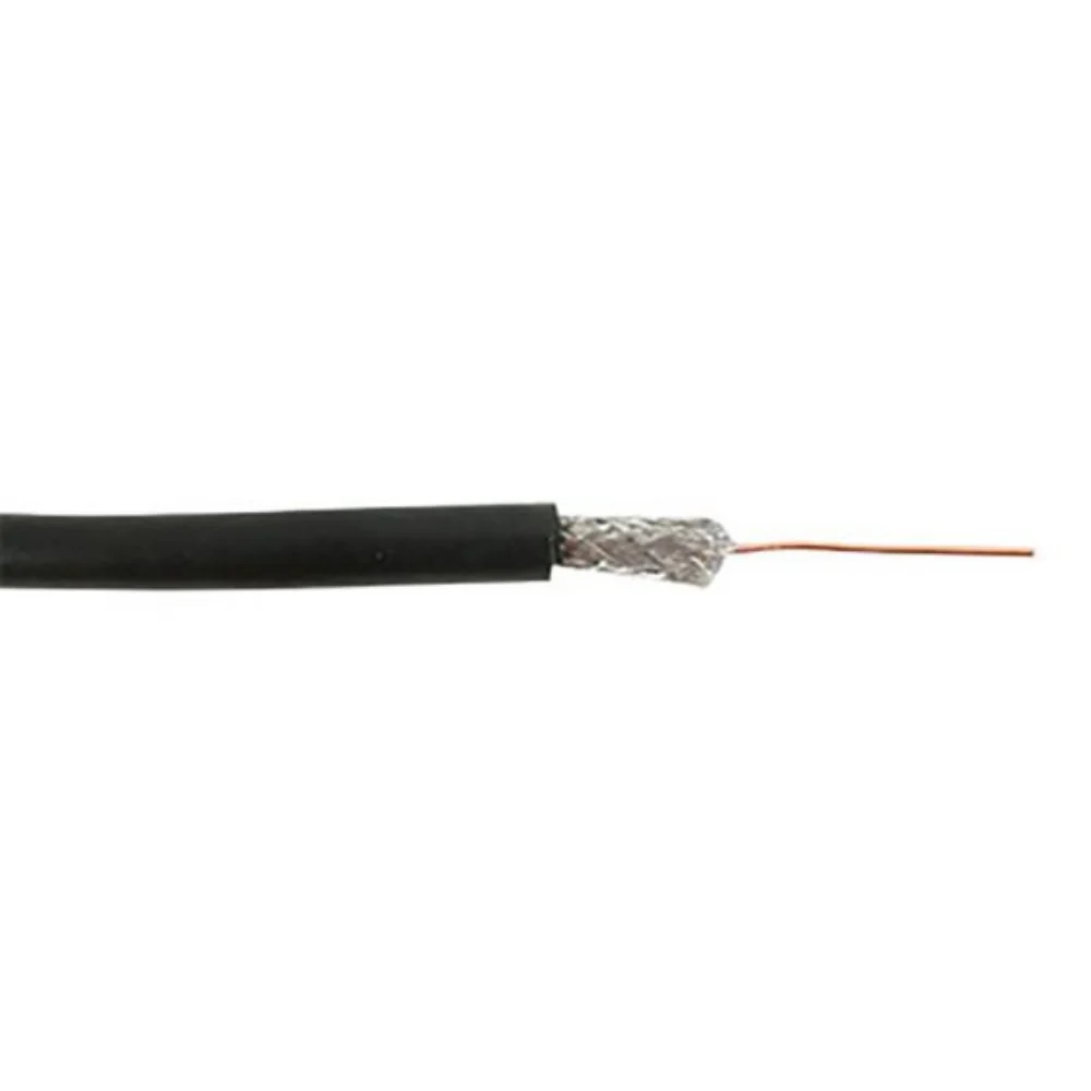 SCP RG6/U Quad Shield Coaxial CCS Cable FR-PVC - Black (1000' Spool) | SCP-RG6/UQ-CCS-BK-SPL