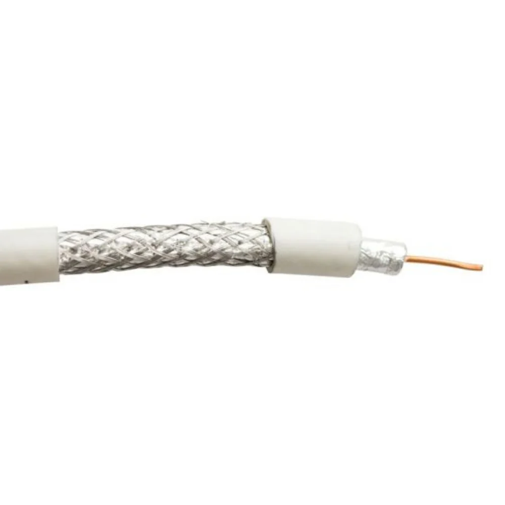 SCP RG6/U Quad Shield Coaxial CCS Cable FR-PVC - White (1000' Box) | SCP-RG6/UQ-CCS-WT-ETL