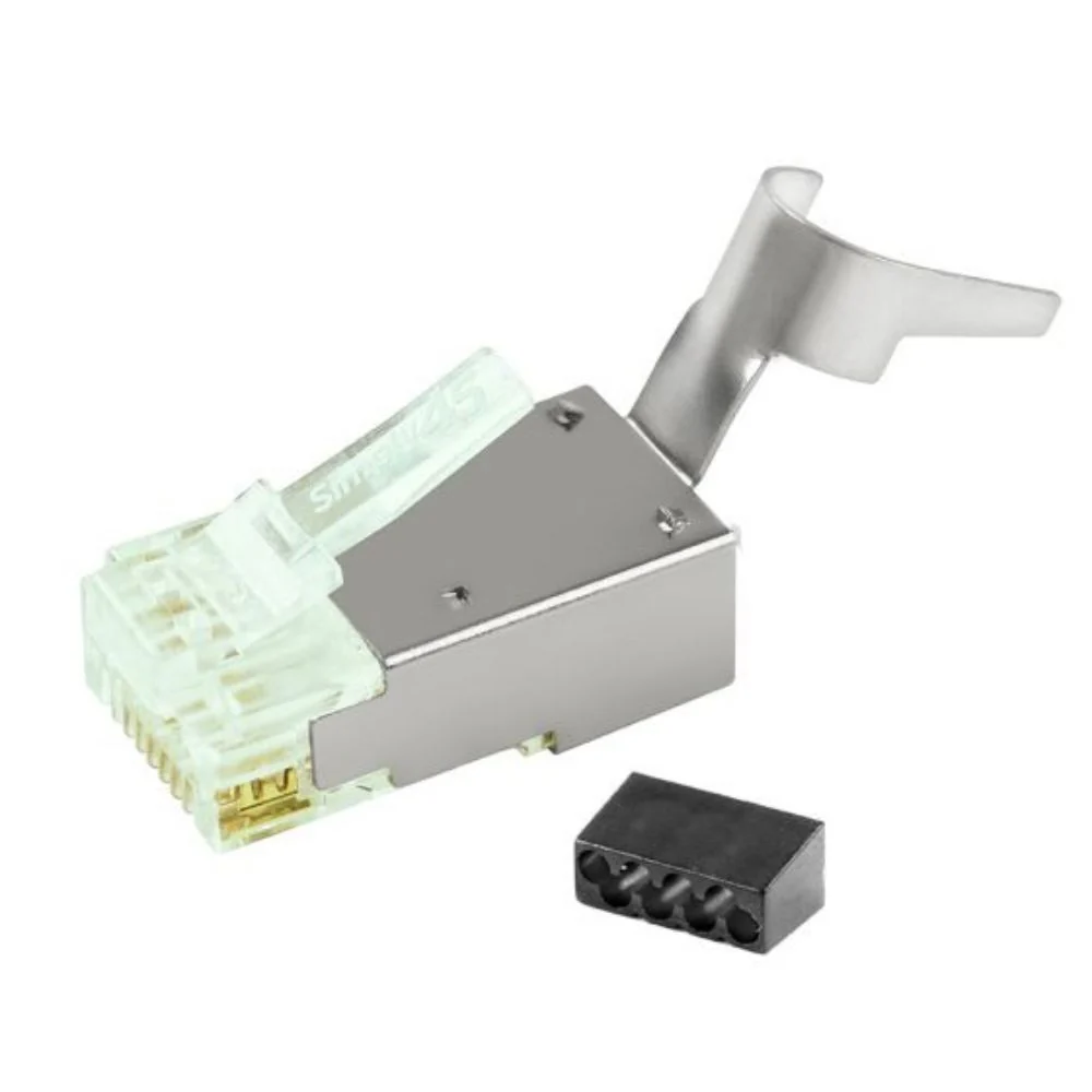 SCP Simply45® Shielded External Ground Standard WE/SS (8P8C) RJ45 Modular Plugs - Green Tint (50 plugs/Jar) | SCP-S45-1150 - Image 2
