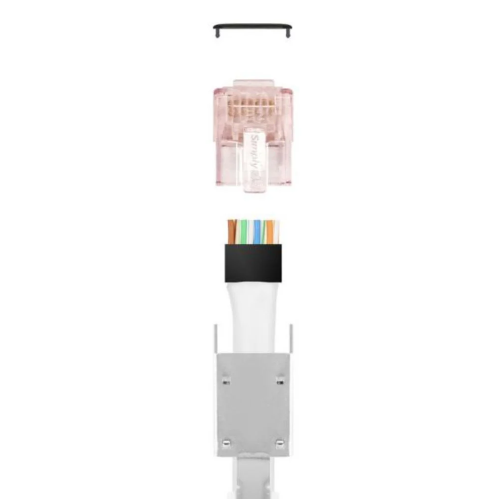 SCP Simply45® ProSeries Pass Through RJ45 Mod Plug - Red (50 pcs./Plastic Jar) | SCP-S45-1750P - Image 3