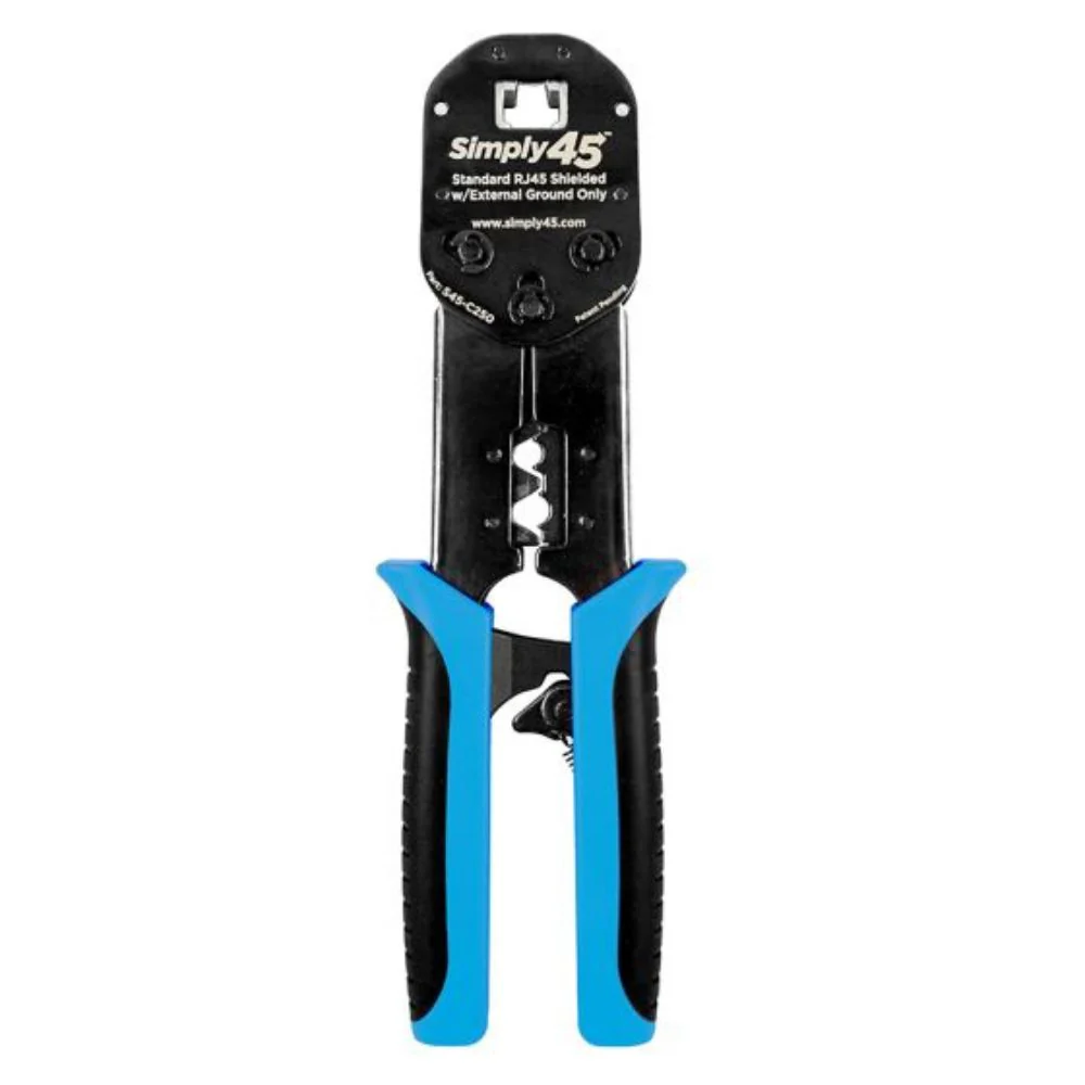 SCP Simply45® Universal Crimp Tool for Standard WE/SS (8P8C) RJ45 Modular Plugs | SCP-S45-C250