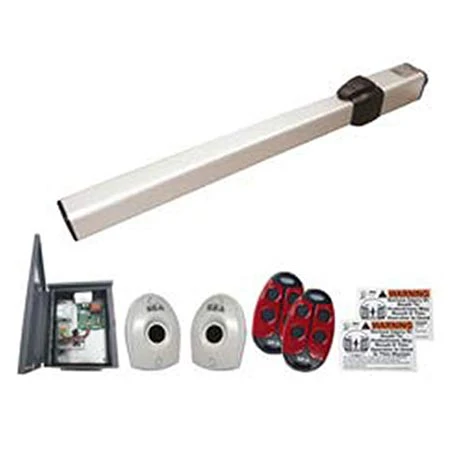 SEA Mini Tank SC 110V Hydraulic Single Swing Gate Operator Kit with Pre-wired Metal Enclosure and Accessories | SEA-101MTSCSUPW