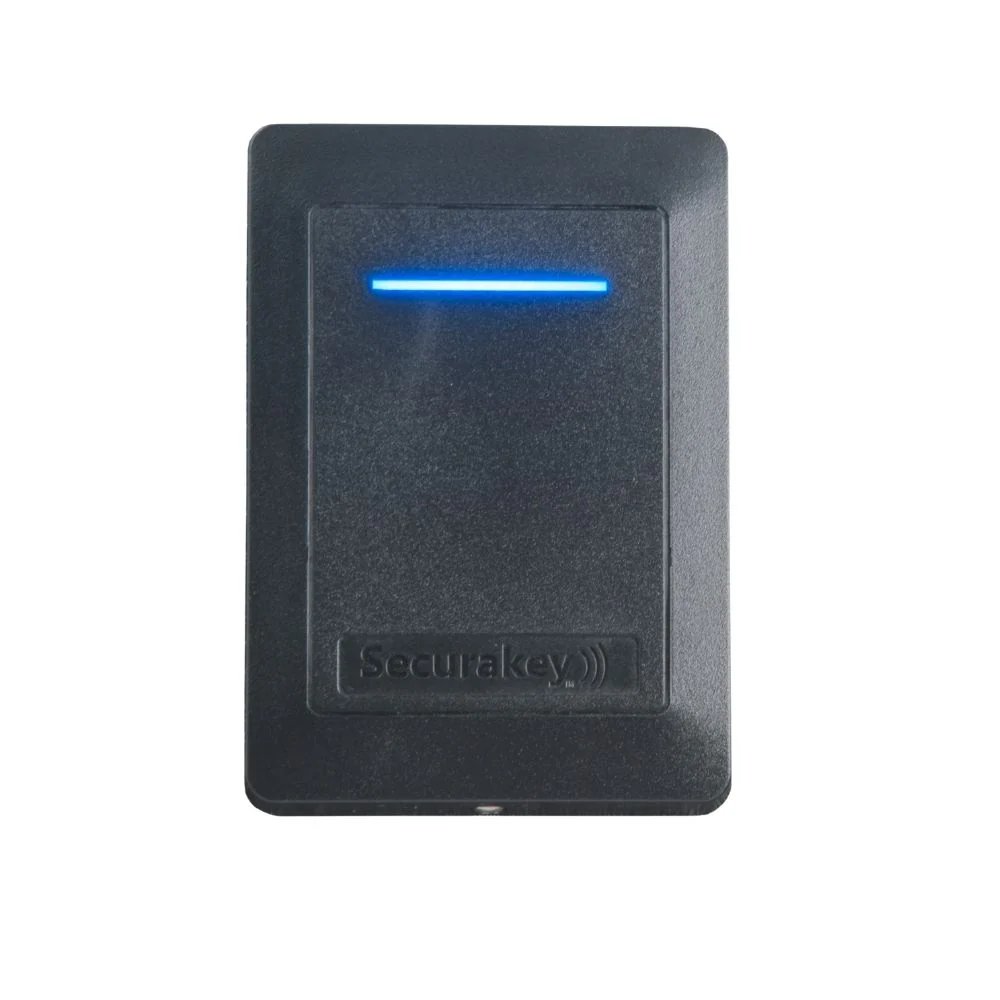 SecuraKey Single-door Controller, RS485, HF, Switchplate style, Black | SKY-ET-SR-X-S