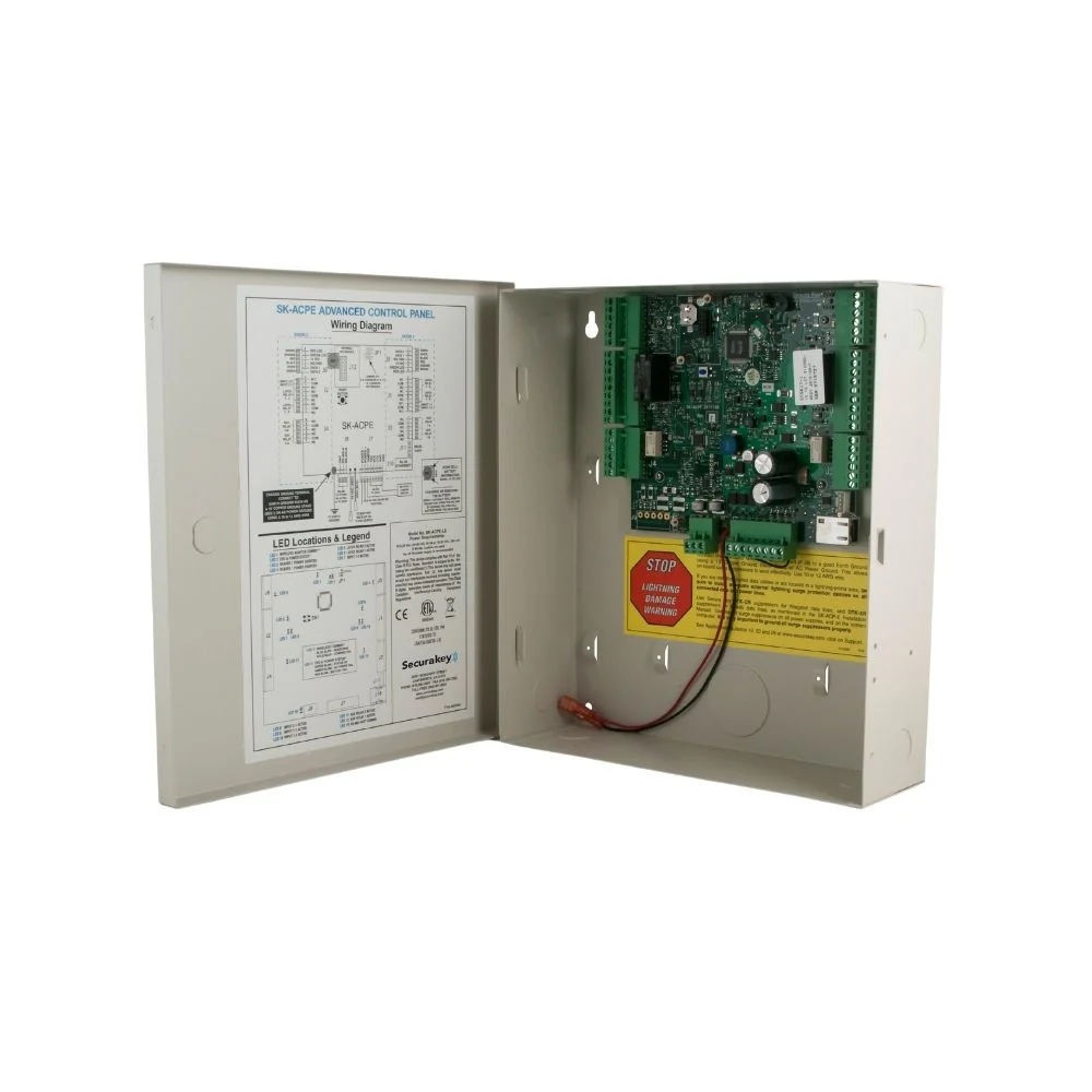 SecuraKey 2-Door Control Panel with Ethernet 10 X 11 Enclosure, Circuit Board, and Connectors | SKY-SK-ACPE-LE