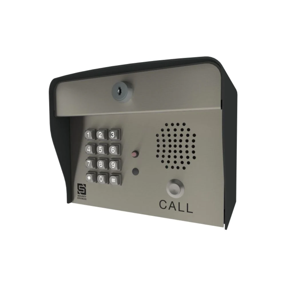 Security Brands RemotePro KP - Wiegand-Output Keypad with Intercom (Post Mount) | SEC-12-000I