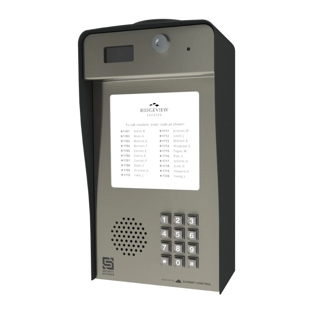 Security Brands Ascent X2 - Cellular Multi-Tenant Entry System with Directory Insert | SEC-16-X2