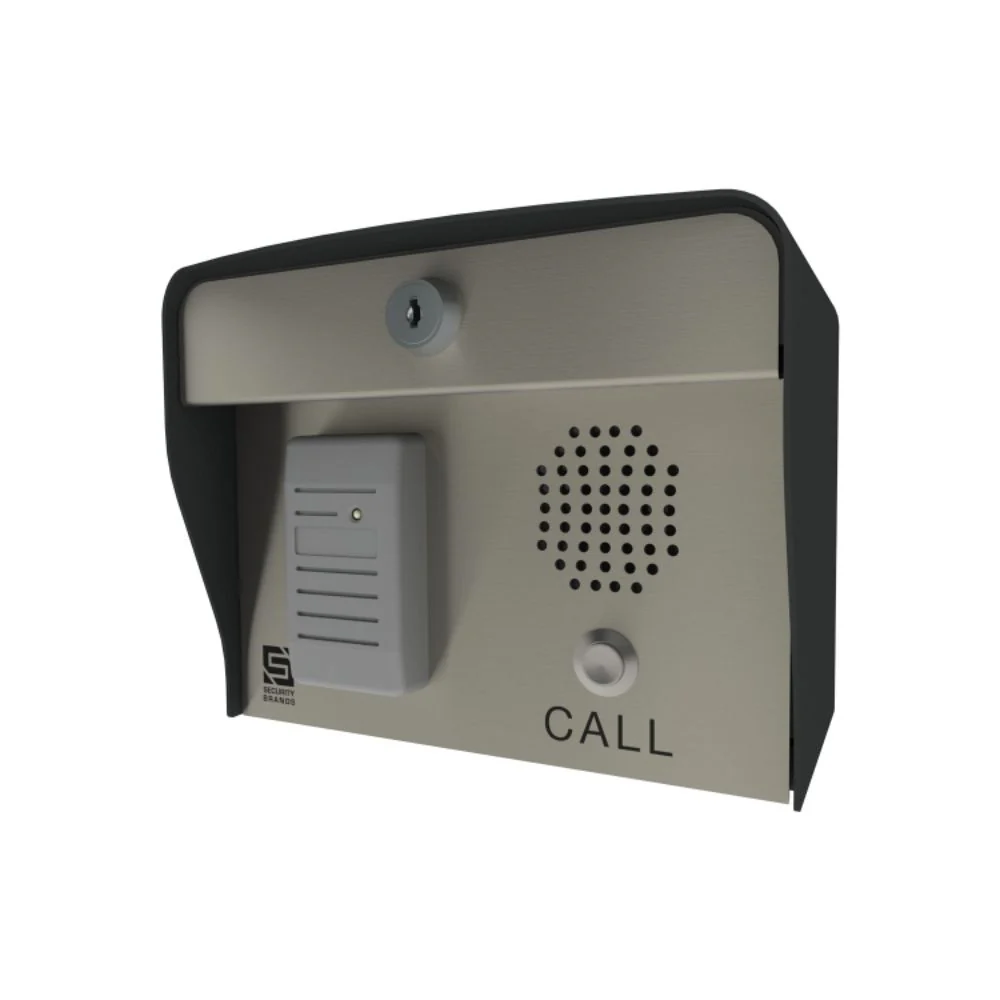 Security Brands RemotePro CR – Wiegand-Output Prox Card Reader with Intercom – Post Mount – HID | SEC-23-006I