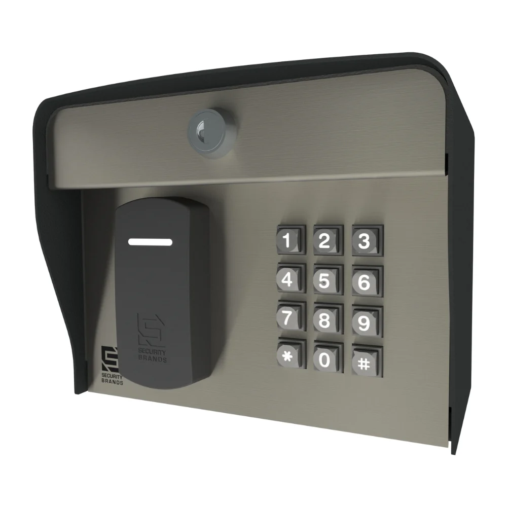Security Brands RemotePro CR with Keypad - Wiegand-Output Proximity Card Reader with Keypad – SecurePass – Post Mount | SEC-23-100KP