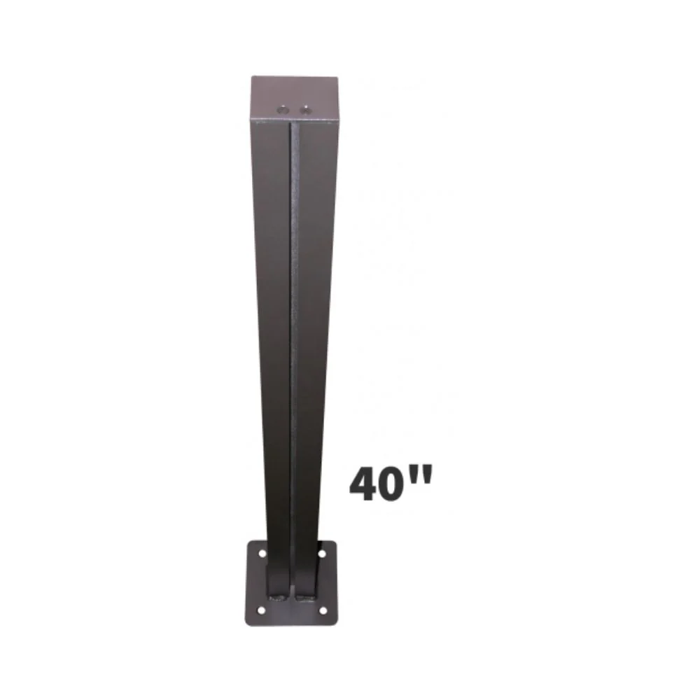 Signal-Tech 40 inch H Single Post (2-1/4" x 3") with 6 inch sq Baseplate P40B | SIG-2886