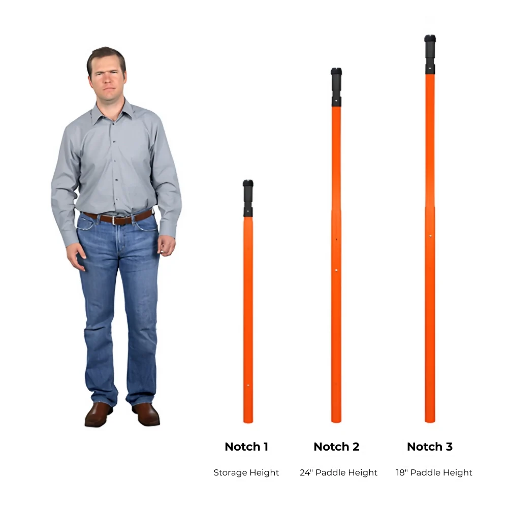 Stop-Lite AD-600 Orange Adjustable PVC Flagger Pole - Image 6