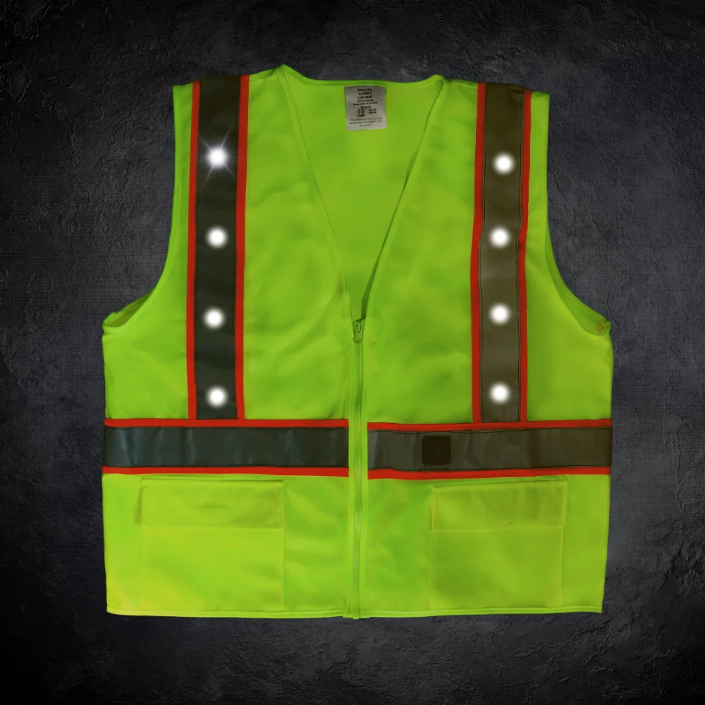 Stop-Lite ANSI Class 2 LED Non-Tear Away Safety Vest - Image 4