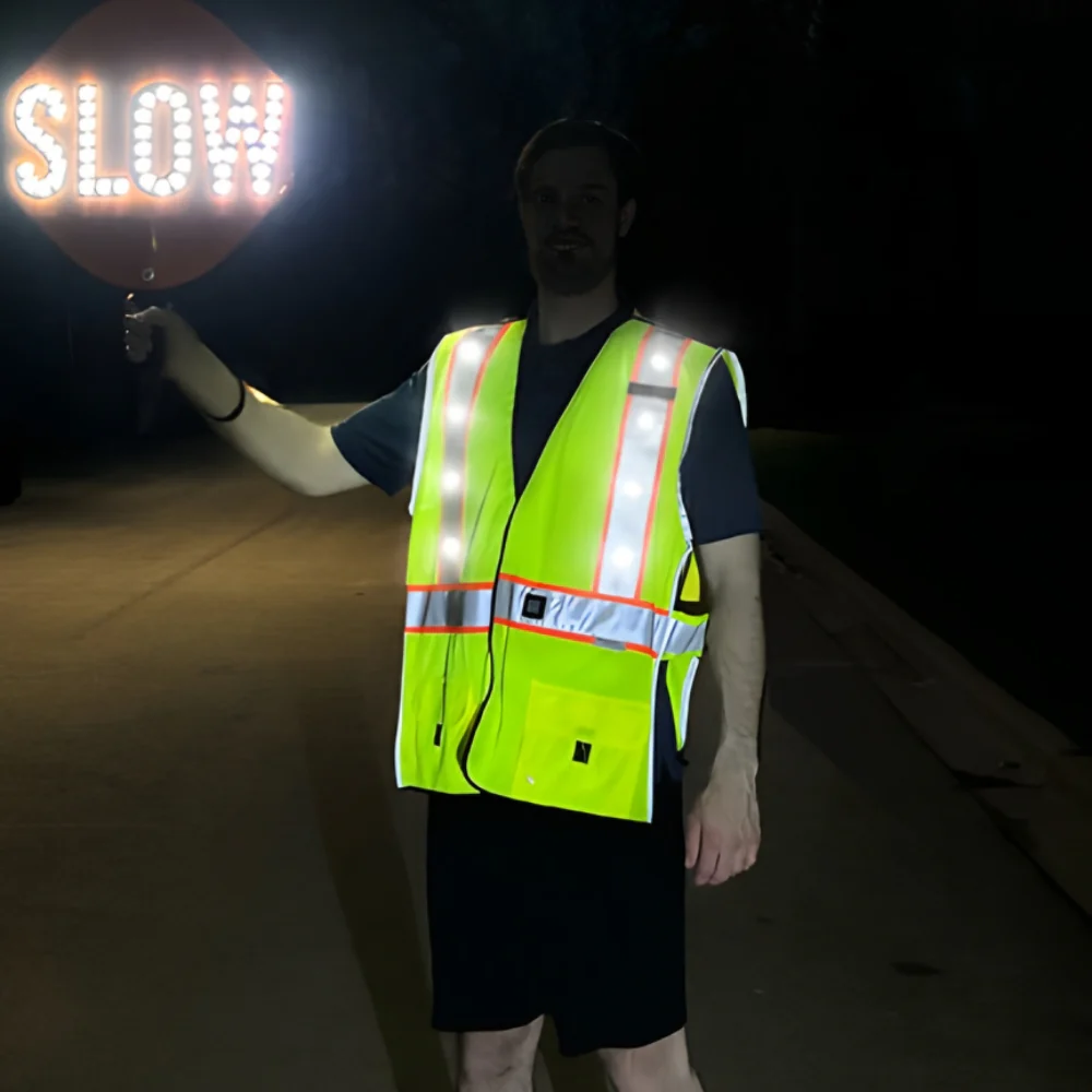 Stop-Lite ANSI Class 2 LED Tear Away Safety Vest - Image 6