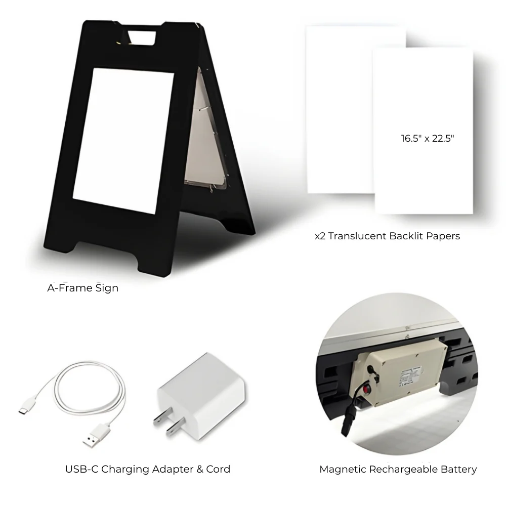 Stop-Lite AP-51 LED A-Frame Sign - Image 4