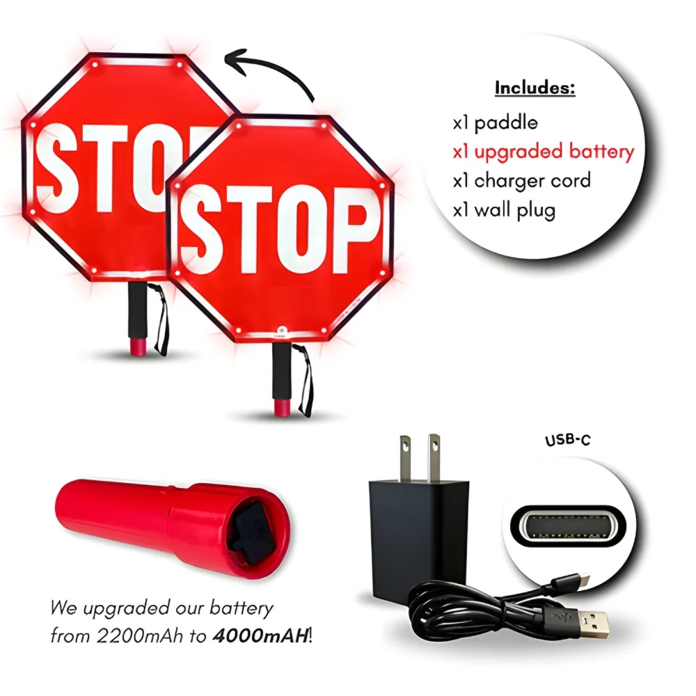 Stop-Lite PA-21122 18" LED STOP/STOP Paddle 2.0 - Image 4