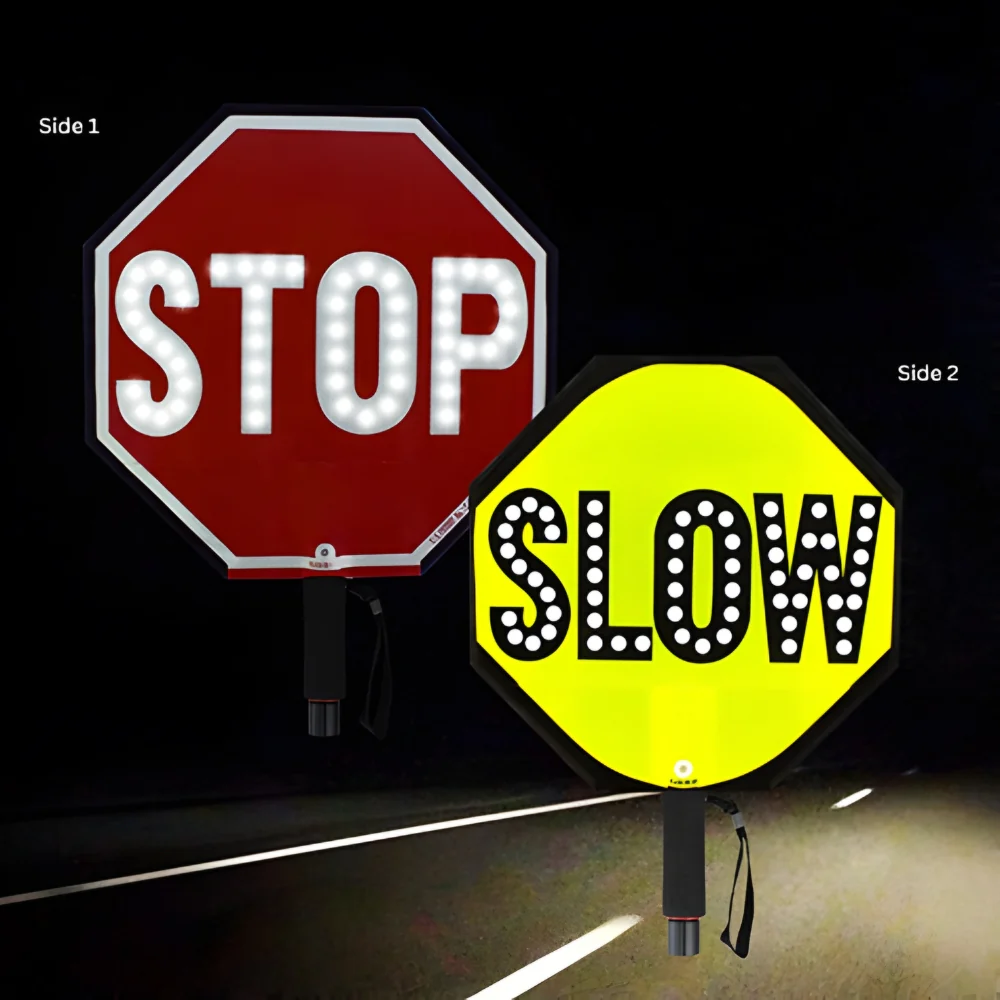 Stop-Lite PA-22212 18" LED STOP/SLOW Paddle (Canadian) - Image 3